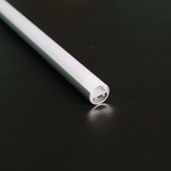 Apt027 Tube LED Profil Diffuseur PC Acrylique 270 Degrés avec Embouts et Câble de Suspension pour Lumière Linéaire Encastrée LED